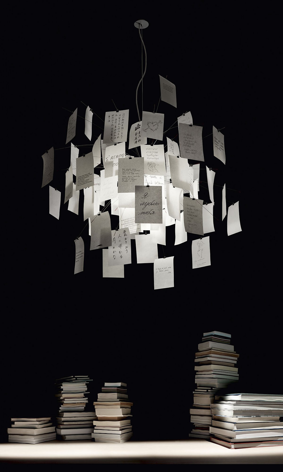 Psychologisch Etna Oh Zettel'z 5 designer ceiling lamp | Ingo Maurer